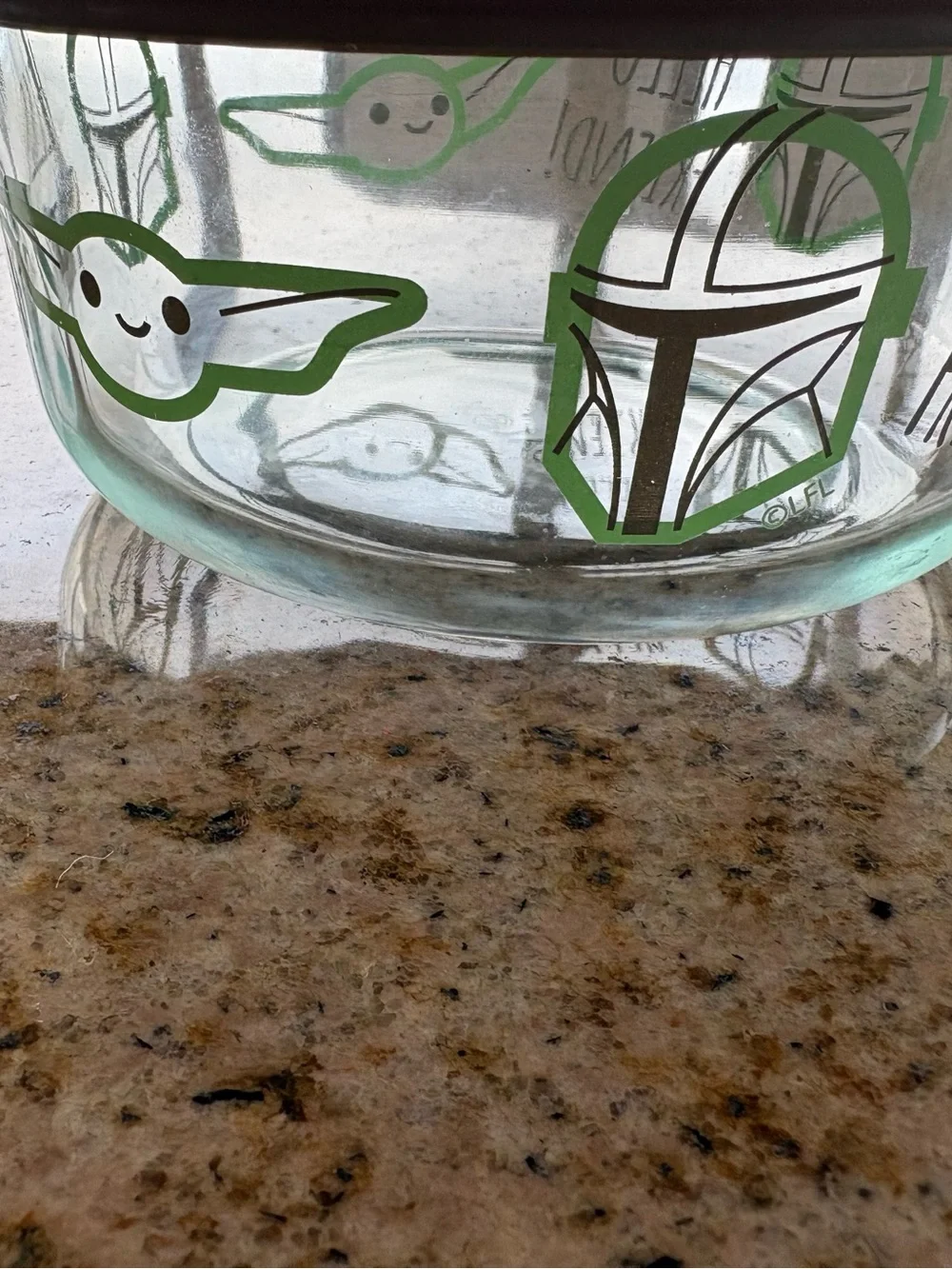 Pyrex Star Wars Hello Friend Glass Mixing Bowl with Gray Lid